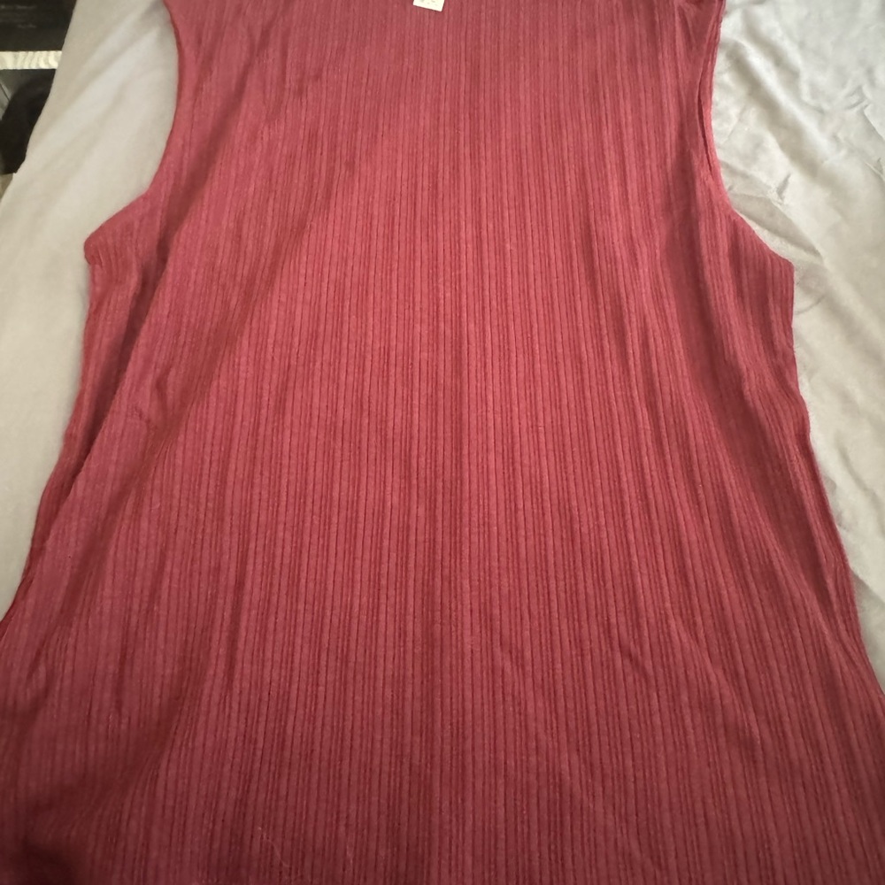 Sleeveless Red Top